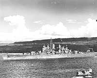 Photo # 80-G-384393:  USS Montpelier at Efate, New Hebrides, 22 April 1943