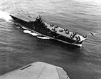 Photo # 80-G-471017:  USS Yorktown at sea, circa mid-1943