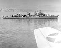 Photo # 80-G-65436:  USS Hoel in San Francisco Bay, California, 7 August 1943