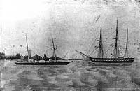Photo # NH 380:  USS Yucca and other ships off Pensacola, Florida, circa 1866-1867