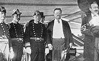 Photo # NH 1203:  RAdm. Robley D. Evans with President Theodore Roosevelt, 1906
