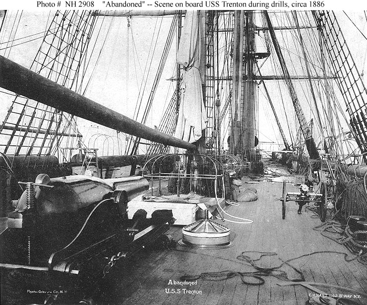 USN Ships--USS Trenton (1877-1889) -- Views on Board (Part II)