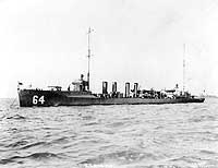 Photo # NH 41755:  USS Rowan at anchor, circa 1916-1917