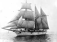 Photo # NH 43053:  USS Vicksburg under sail, circa 1897-1898