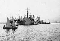 Photo # NH 42569:  USS Bridgeport at Brest, France, circa 1918