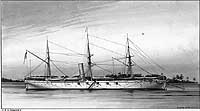 Photo # NH 45362-A:  USS Pawnee off Charleston, S.C., circa 1864-1865