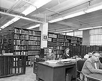 Photo # NH 47330:  Scene in the Navy Department Library, Room 1241 Main Navy Building, Dec. 1959