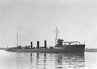 Photo # NH 50126:  USS Monaghan at anchor, circa 1912