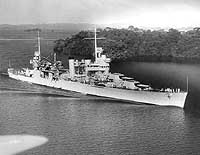 Photo # NH 50845:  USS Vincennes in the Panama Canal, 6 January 1938