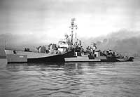 Photo # NH 51451  USS Luce in 1944, wearing Camouflage Measure 32, Design 18D