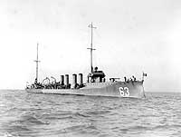 Photo # NH 51829:  USS Sampson at anchor in Hampton Roads, Virginia, 13 Decenber 1916