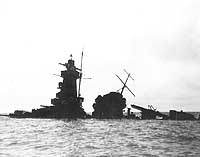 Photo # NH 51977-A:  Wreck of Admiral Graf Spee in the River Plate February 1940