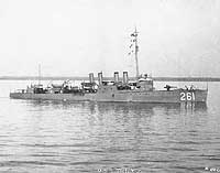 Photo # NH 54692:  USS Delphy underway, circa 1920