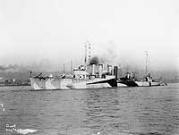 Photo # NH 54693:  USS Dent at anchor, 27 December 1918