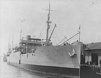 Photo # NH 58160:  USS Capella pierside between 1922-24