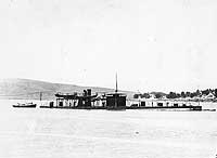 Photo # NH 55251:  USS Camanche off Mare Island Navy Yard, 1898