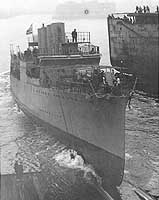 Photo # NH 56352:  Launching of USS Barry, 28 October 1920