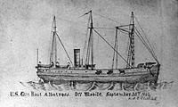 Photo # NH 57264-A:  USS Albatross off Mobile, Alabama, 25 September 1863