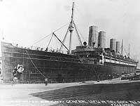 Photo # NH 57745:  USS Kaiser Wilhelm II (later USS Agamemnon) in dry dock at the New York Navy Yard, June 1917