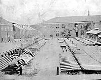 Photo # NH 57932:  View of the Washington Navy Yard gun park, June 1866