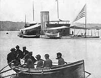 Photo # NH 60210:  USS Onondaga in the James River, Virginia, 1864-65