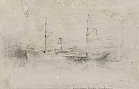 Photo # NH 60640-KN:  USS Keystone State at Port Royal, S.C., 15 Dec. 1862.  Sketch by Xanthus Smith