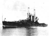 Photo # NH 63201:  USS Utah underway, possibly during her trials