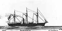 Photo #  NH 63879:  Steamship Mercedita.  Watercolor by Eric Heyl