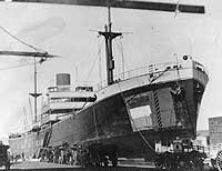 Photo #  NH 64592:  Dutch freighter Bali in port, circa 1917-1918