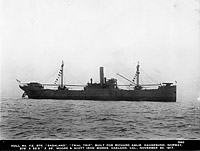 Photo #  NH 65103-A:  S.S. Sagaland, later USS Mount Shasta, on trials, 30 November 1917