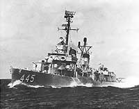 Photo # NH 68912:  USS Fletcher underway, circa the 1960s