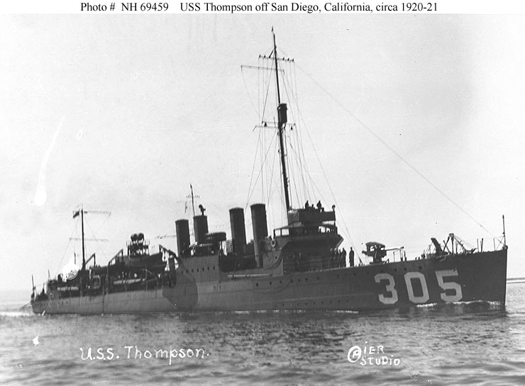 world war 2 navy ship uss thompson