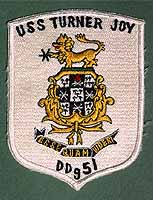 Photo # NH 69615-KN:  Insignia of USS Turner Joy used in 1964
