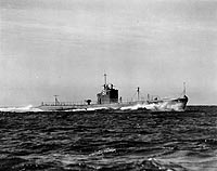 Photo # NH 69872:  USS Salmon running speed trials in early 1938