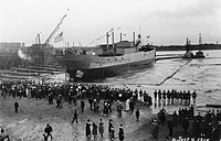 Photo #  NH 70473:  S.S. Lake Helen, later USS Lake Helen (ID # 4215-E), on 4 July 1918