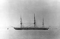 Photo # NH 71191:  British ironclad frigate Warrior off Plymouth, England, probably during the later 1860s