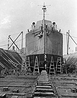 Photo #  NH 71547:  USS Lakeview in drydock in 1918 or 1919.