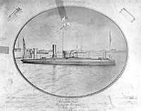 Photo # NH 75531:  Retouched photograph of USS Spuyten Duyvil, circa 1864.