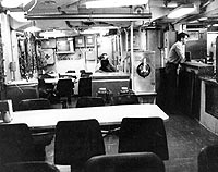 Photo # NH 75561: Crew's messing spaces on USS Pueblo, 1967