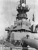 Photo # NH 76569:  USS Utah's pilothouse and bridges, 21 January 1919