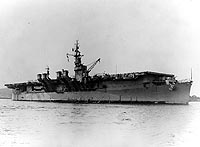 Photo # NH 81901:  French aircraft carrier La Fayette, September 1951