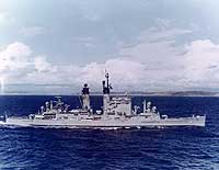 Photo # NH 82722-KN:  USS Columbus off San Diego, California, 19 February 1965