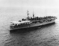 Photo # NH 84043:  USS Saipan off Indo-China, 18 April 1954
