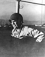 Photo # NH 84675:  VAdm. Thomas C. Kinkaid during the Lingayen Gulf invasion, Jan. 1945