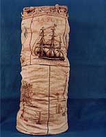 Photo # NH 85678-KN:  Embroidered seabag, apparently made by a crewman from USS Congress