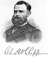 Photo # NH 92100: Engraved portrait of Lieutenant Charles W. Chipp, USN