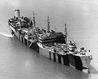 Photo # NH 97279:  USS Mississinewa in the Hampton Roads area, 25 May 1944