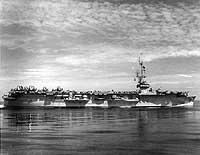 Photo # NH 97317:  USS Sicily underway in April 1954