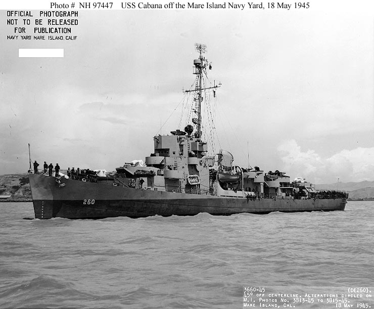 USN Ships--USS Cabana (DE-260)