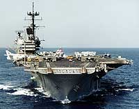 Photo # NH 97677-KN:  USS Saratoga during Mediterranean Sea operations, Sept. 1985